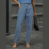 'Dani' Pearl Detail Straight Jeans - Celes Fashion